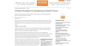 4 Expert Strategies for Designing an Online Course