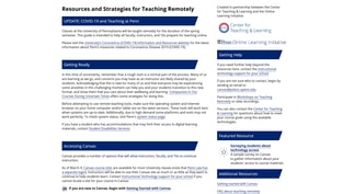 Resources and Strategies for Teaching Remotely