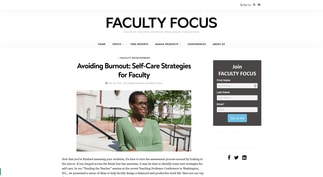 avoiding burnout self care strategies for faculty