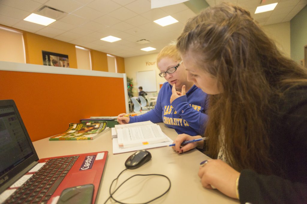 students studying