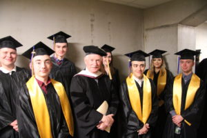 Bill Green with EMCC graduates